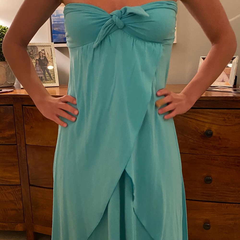 Blue midi dress